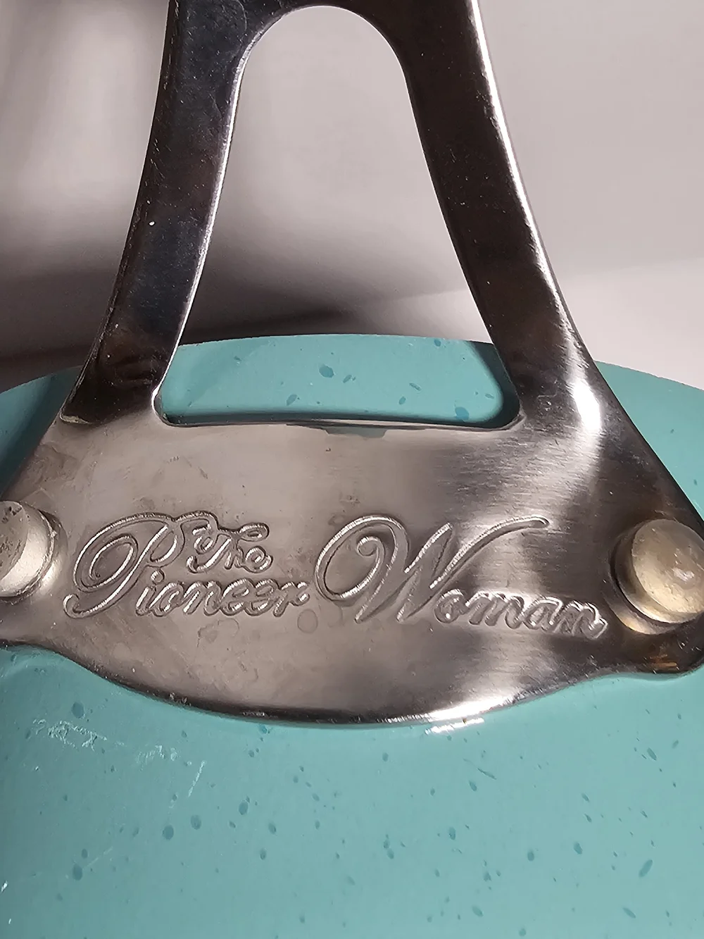 The Pioneer Woman Teal Saucepan Speckled Enamel Aluminum Non Stick No Lid